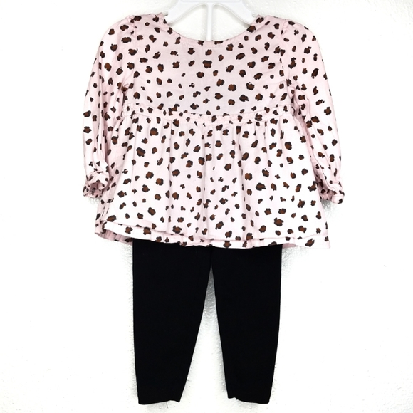 Carter's Other - Carter's Pink Leopard Dress Top, Yoga Pants, 18M